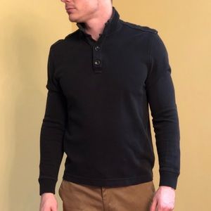 Banana Republic Cotton Fleece Mock Neck Collar